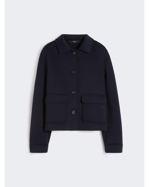 Max Mara Blue Technical Jersey Jacket