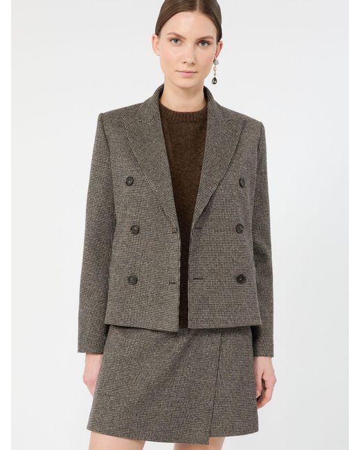 Max Mara Gray Double-Breasted Jacket