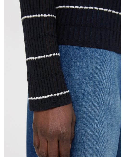 Max Mara Black Schmal Geschnittener Aus Wolle Und Seide