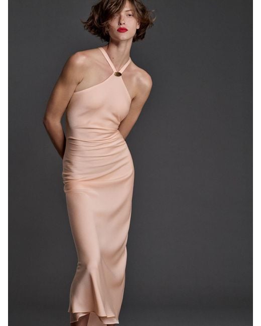 adrianna papell beaded chiffon dress MAX MARA Women's MSTWEST Midi Dress in Beige  Pavidas