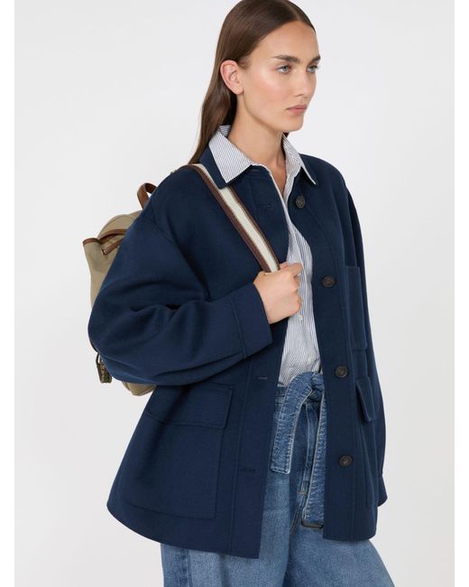 Max Mara Blue Double Wool Jacket