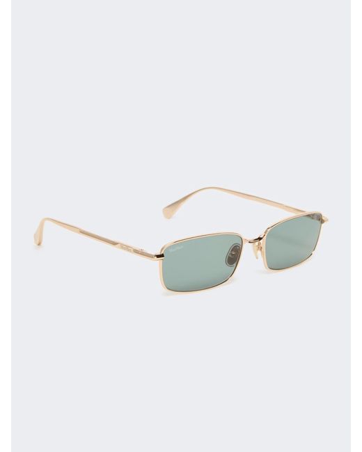 Max Mara Green Rectangular Sunglasses