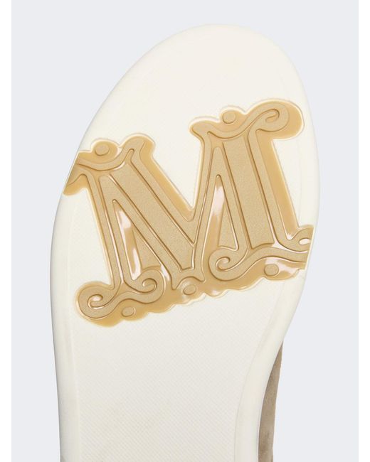 Max Mara White Suede Sneakers