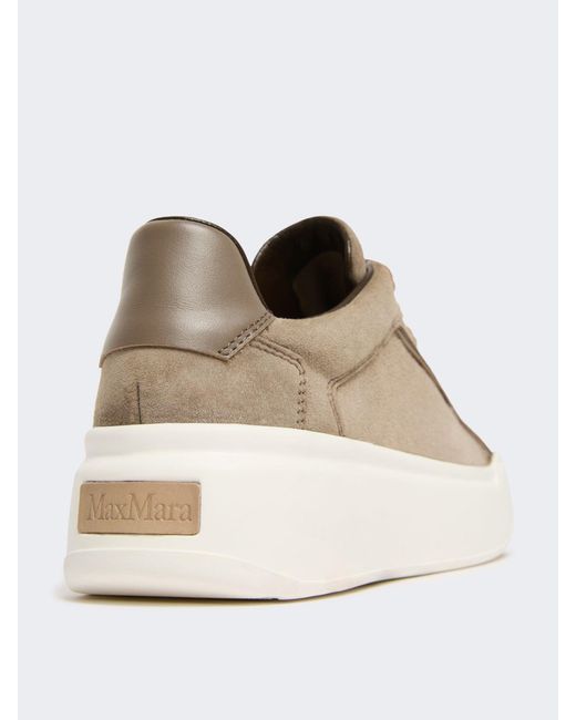 Max Mara White Suede Sneakers