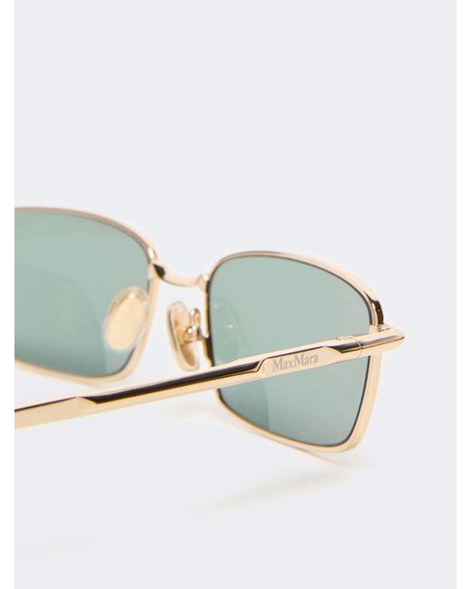 Max Mara Green Rectangular Sunglasses