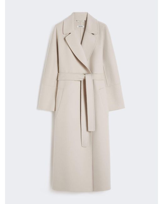 Max Mara Natural Wool Robe Coat