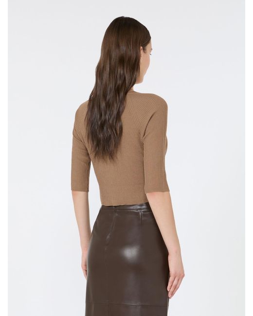 Cardigan Crop di Max Mara in White