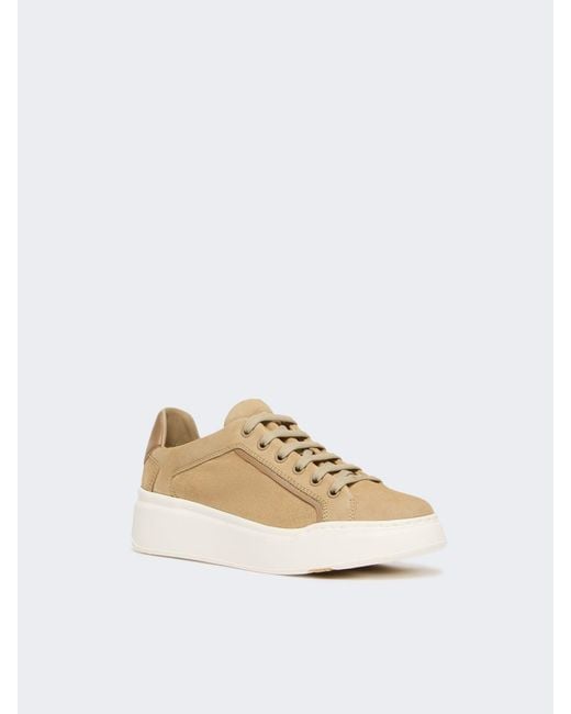 Max Mara White Suede Sneakers