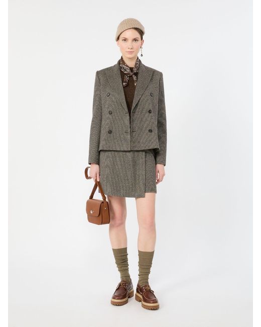Max Mara Gray Double-Breasted Jacket