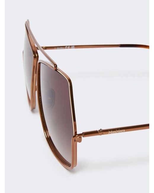 Max Mara Pink Eckige Oversize-Sonnenbrille