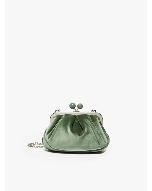 Max Mara Green Small Velvet Pasticcino Bag