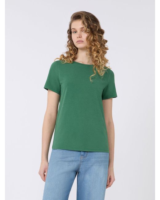 Max Mara Green Stretch Jersey Basic T-Shirt