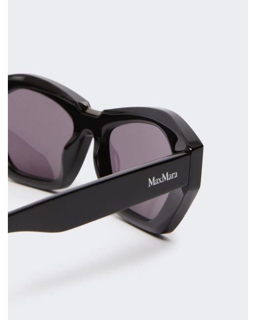 Max Mara Black Square Bold Sunglasses