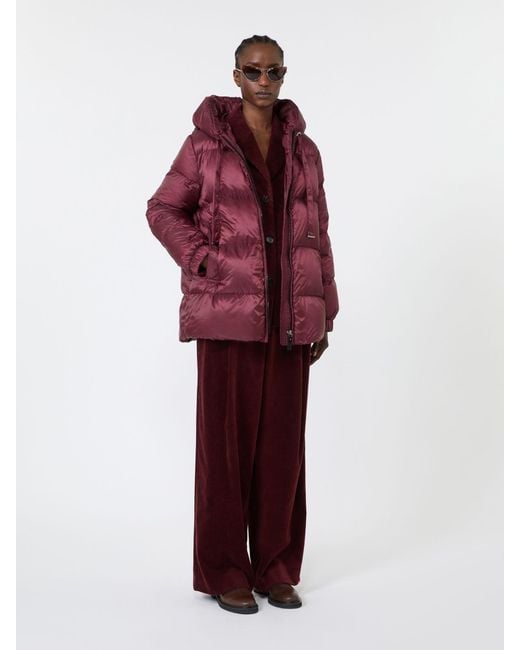 Max Mara Purple Roomy Puffer Jacket