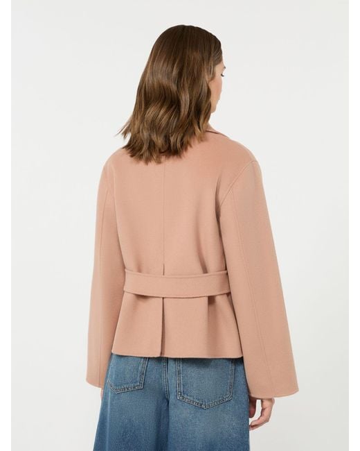 Max Mara Pink Double Wool Cropped Jacket