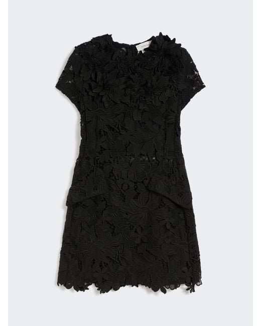 Max Mara Black Macramé Dress