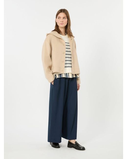 Max Mara Natural Double Wool Hooded Jacket