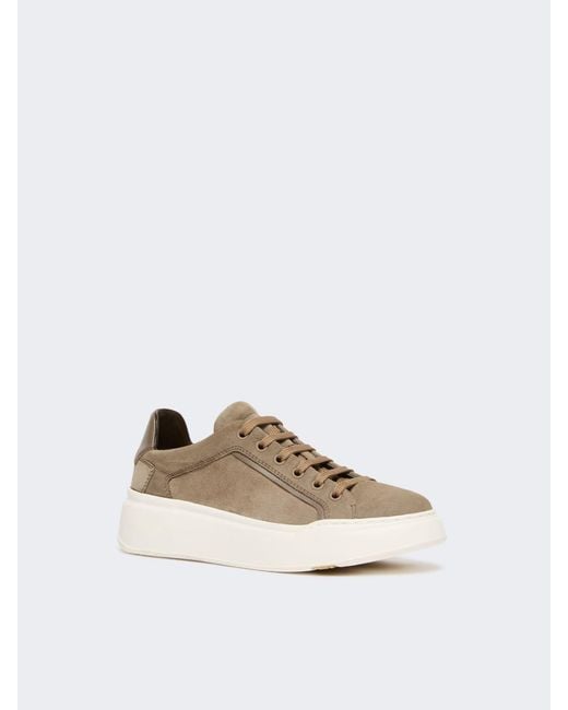 Max Mara White Suede Sneakers