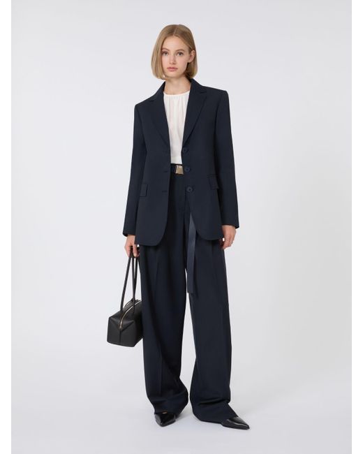 Max Mara Blue Woollen Cloth Blazer