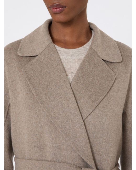 Max Mara Natural Wool Robe Coat