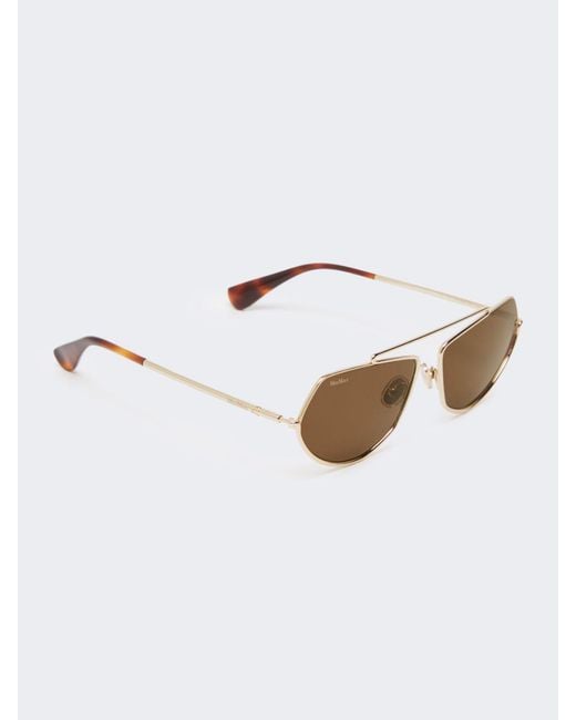 Max Mara Brown Square Sunglasses