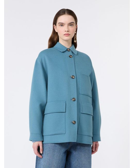 Max Mara Blue Double Wool Jacket