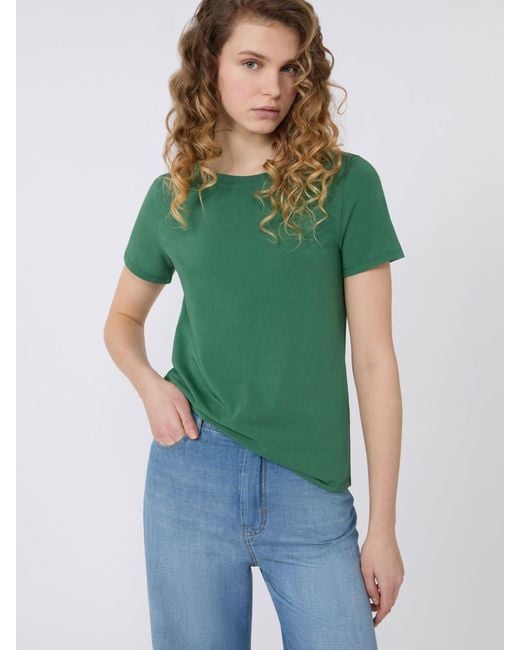 Max Mara Green Stretch Jersey Basic T-Shirt