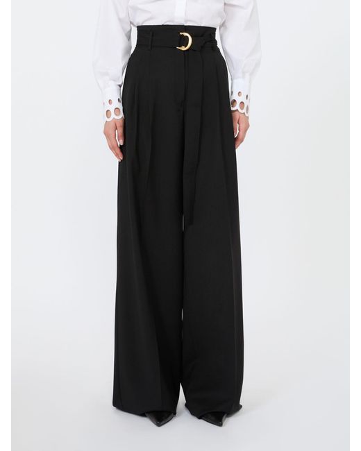 Pantalone A Vita Alta di Max Mara in Black