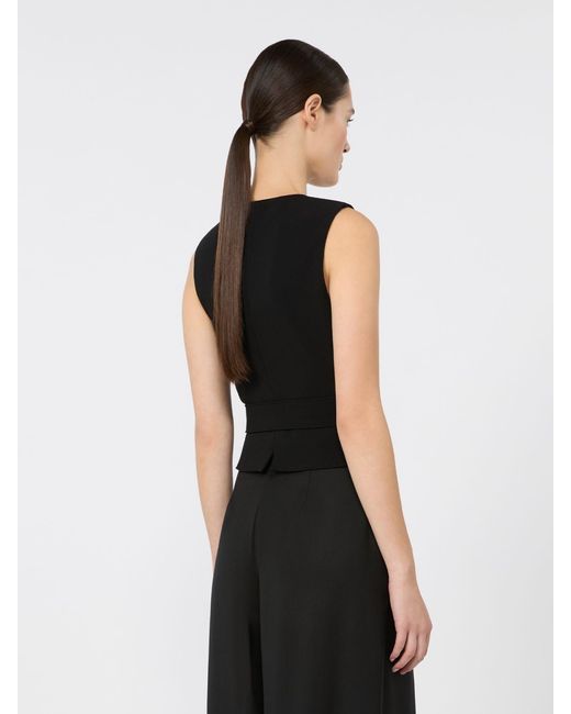 Chaleco Cropped De Cady Compacto Max Mara de color Black