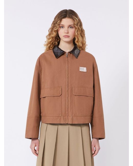 Max Mara Brown Cotton Canvas Jacket
