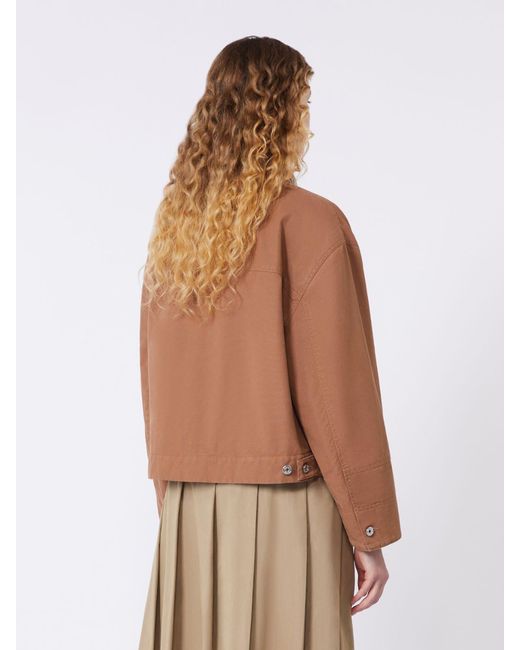 Max Mara Brown Cotton Canvas Jacket