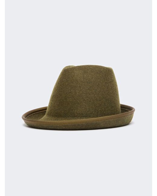 Max Mara Green Wool Felt Hat