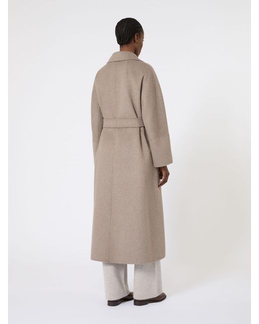 Max Mara Natural Wool Robe Coat