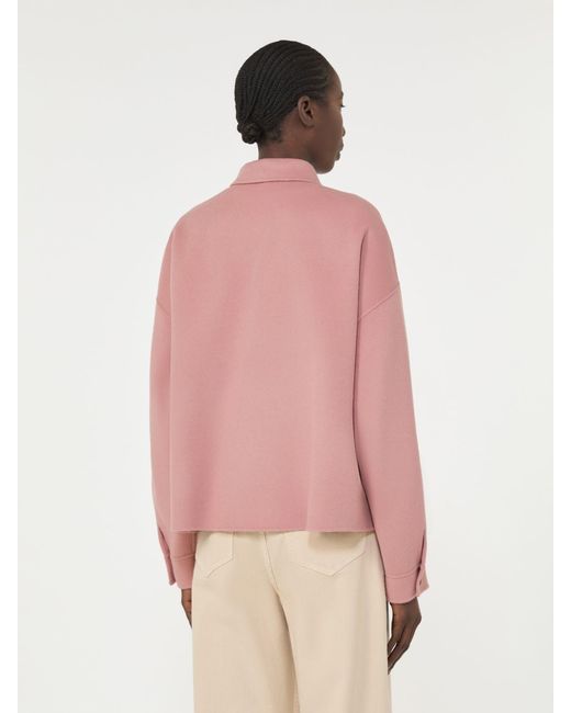 Max Mara Pink Double-Faced Wool-Blend Jacket