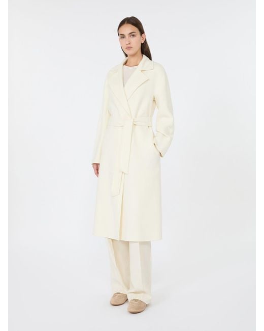 Cappotto Lungo A Vestaglia di Max Mara in White