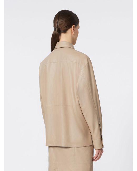 Max Mara Natural Nappa Leather Jacket
