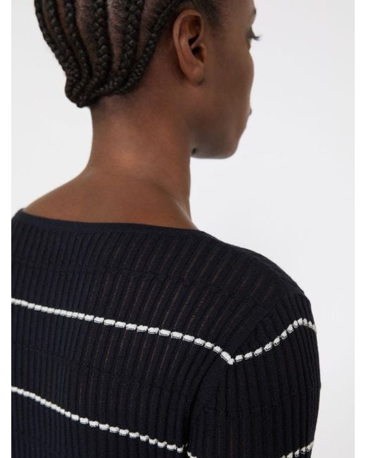 Max Mara Black Schmal Geschnittener Aus Wolle Und Seide