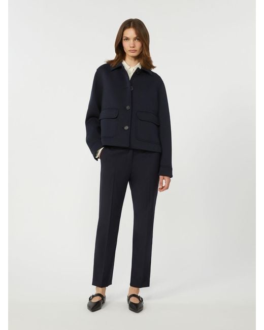 Max Mara Blue Technical Jersey Jacket