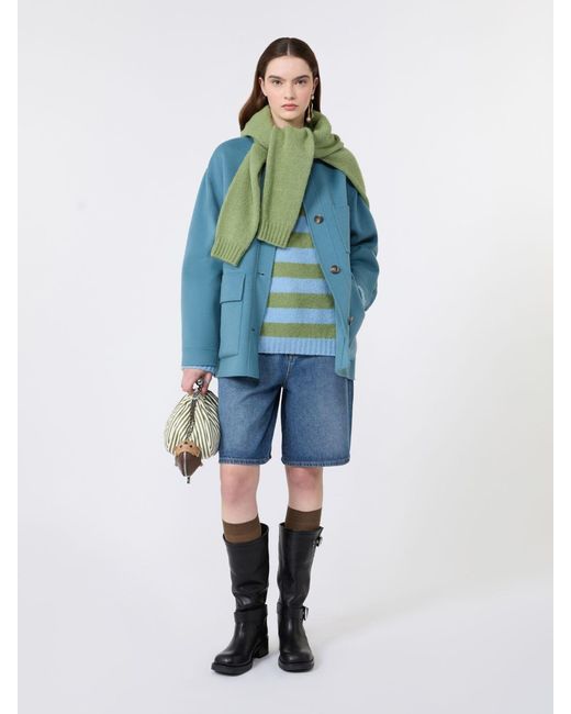 Max Mara Blue Double Wool Jacket