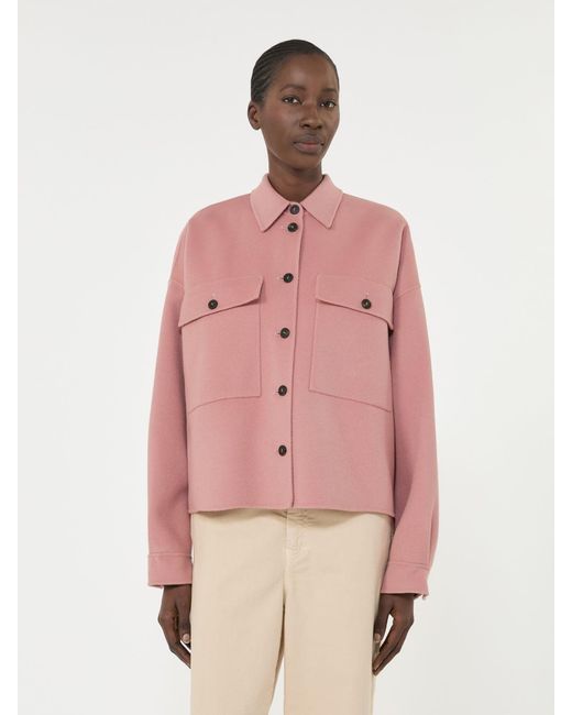 Max Mara Pink Double-Faced Wool-Blend Jacket