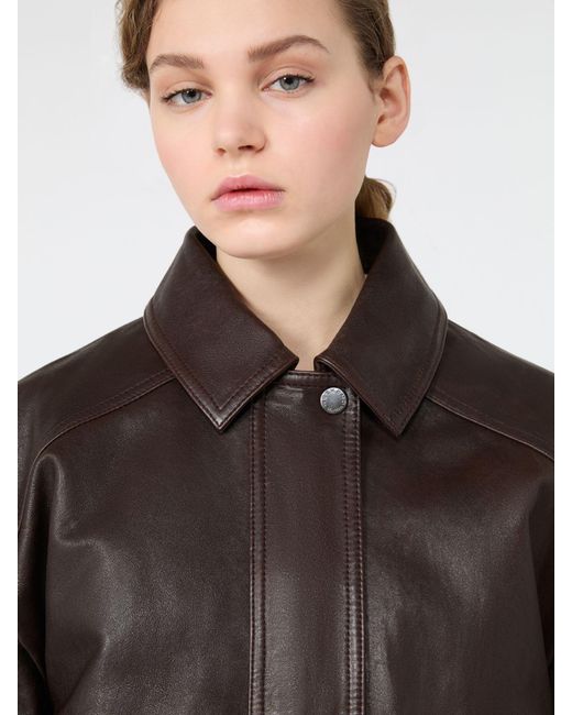 Max Mara Brown Aviator Jacket