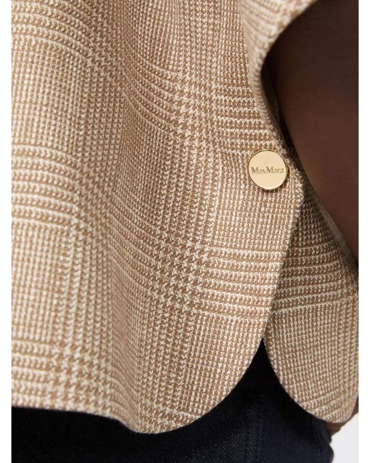 Max Mara Natural Patterned Cotton Cloak