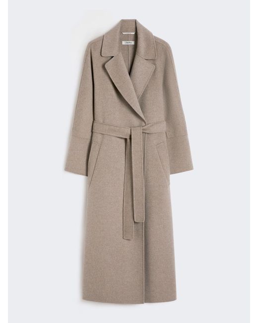 Max Mara Natural Wool Robe Coat