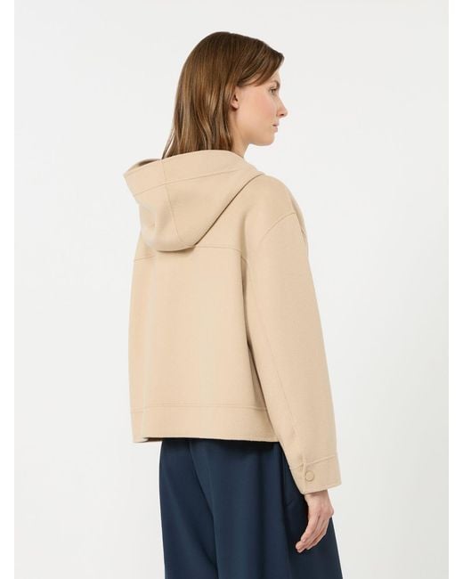 Max Mara Natural Double Wool Hooded Jacket