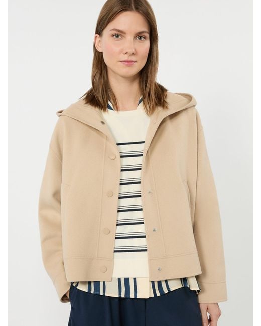 Max Mara Natural Double Wool Hooded Jacket