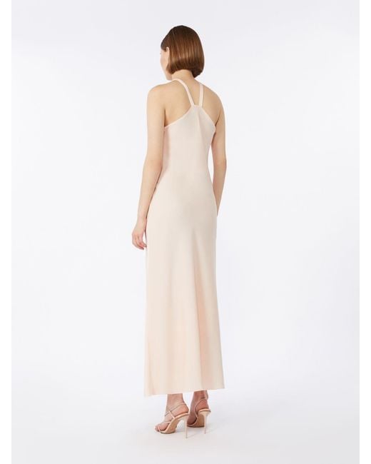 maxmara white backless dress Long Cotton Poplin Dress MaxMara / White