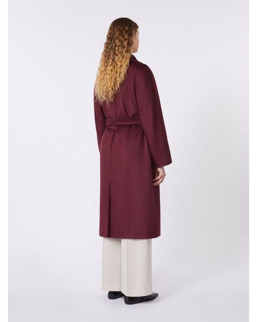 Max Mara Red Wool Robe Coat