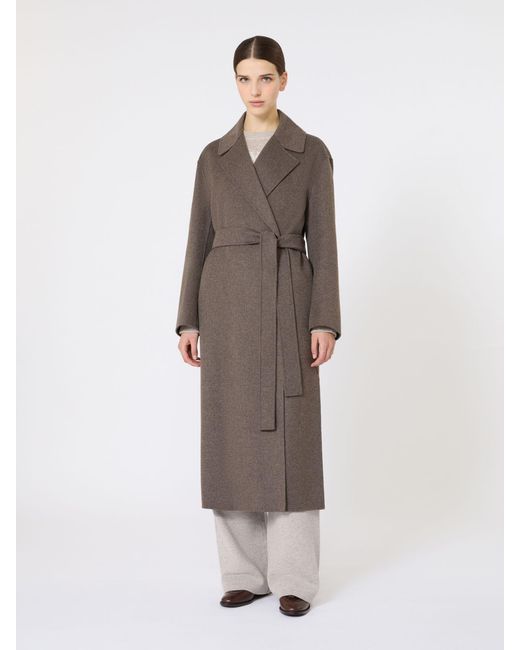 Max Mara Natural Wool Robe Coat