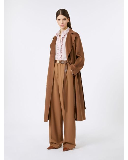 Manteau En Laine, Cachemire Et Soie Max Mara en coloris Brown