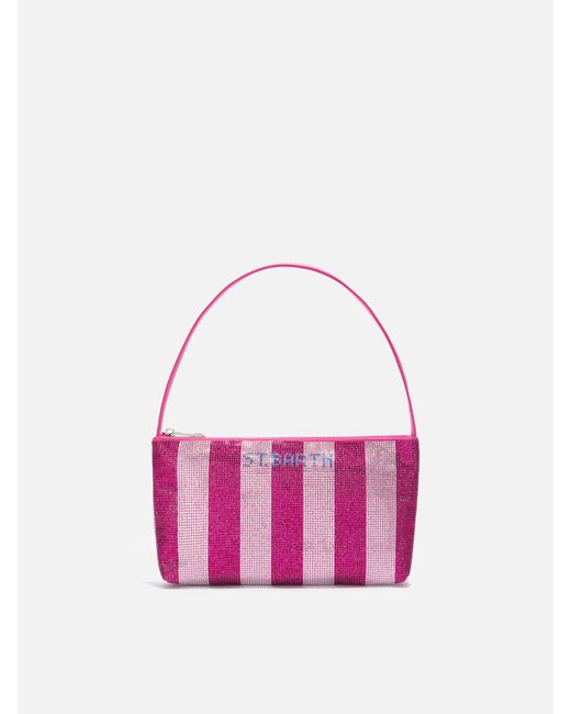 Mc2 Saint Barth Pink Mini Bag Strassy With And Rhinestones
